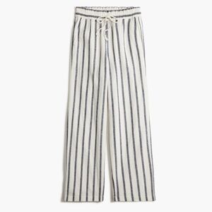 J Crew Linen/Cotton paper-bag stripped pants